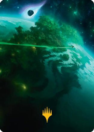 Image of Evendo, Waking Haven Art Card (Gold-Stamped Planeswalker Symbol) [Edge of Eternities Art Series]