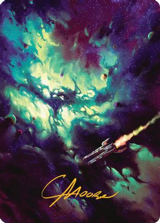 Image of Blinkmoth Nexus Art Card (Gold-Stamped Signature) [Edge of Eternities Art Series]