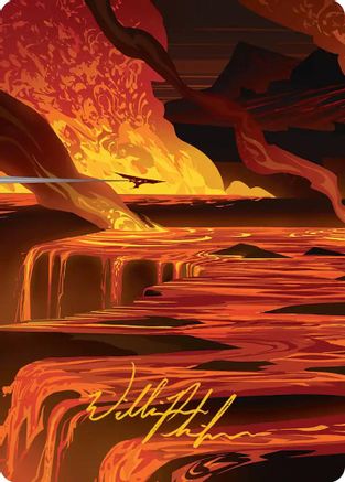 Image of Blast Zone Art Card (Gold-Stamped Signature) [Edge of Eternities Art Series]