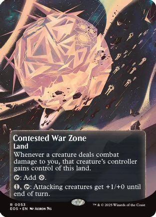 Image of Contested War Zone (0053) (Borderless) [Edge of Eternities: Stellar Sights]