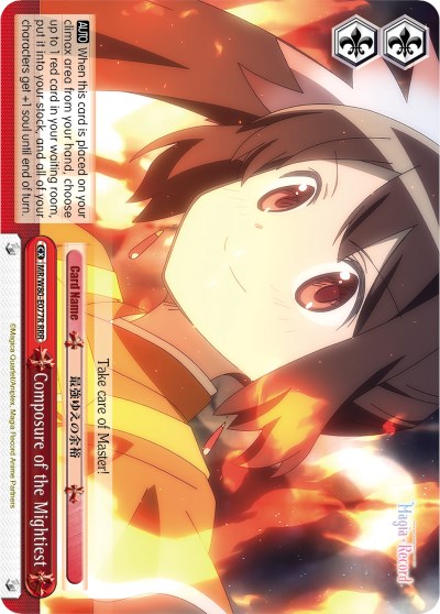 Image of Composure of the Mightiest (MR/W80-E077R RRR) [Magia Record: Puella Magi Madoka Magica [Side Story] (Anime)]