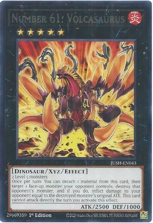 Image of Number 61: Volcasaurus [JUSH-EN043] Rare