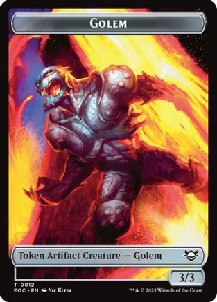 Image of Golem (0012) // Golem (0014) Double-Sided Token [Edge of Eternities Commander Tokens]