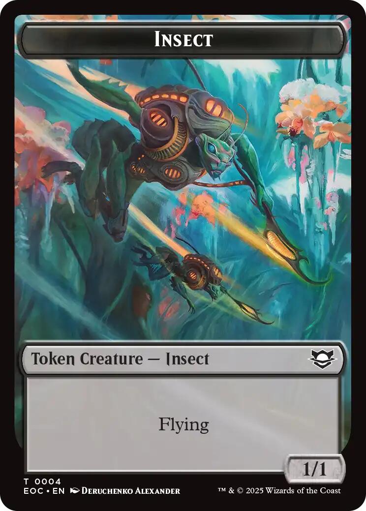 Image of Insect // Elemental (0007) Double-Sided Token [Edge of Eternities Commander Tokens]
