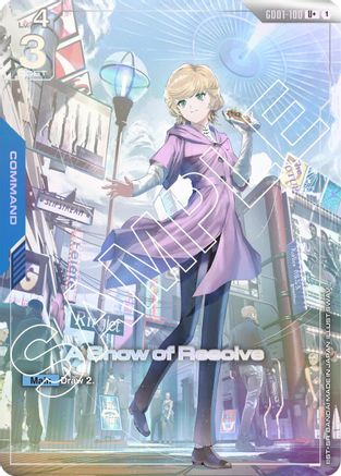 Image of A Show of Resolve (U+) (GD01-100) - Newtype Rising Holofoil