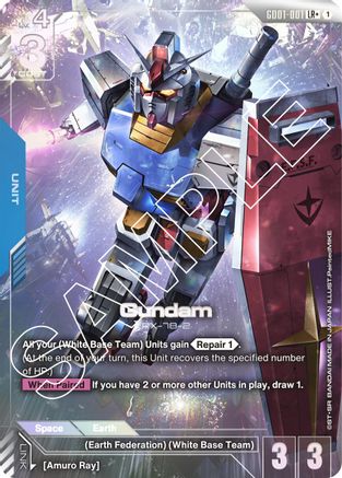 Image of Gundam (GD01-001) (LR+) (GD01-001) - Newtype Rising Holofoil