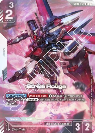 Image of Strike Rouge (R+) (GD01-069) - Newtype Rising Holofoil
