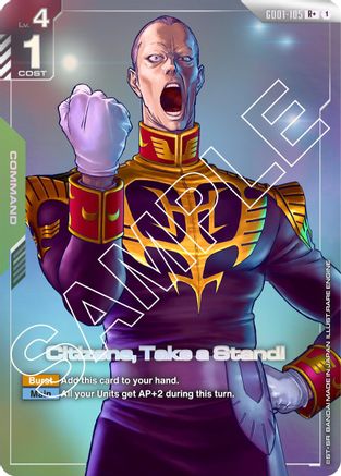 Image of Citizens, Take a Stand! (R+) (GD01-105) - Newtype Rising Holofoil