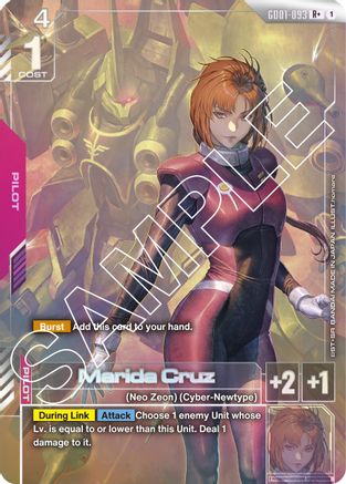 Image of Marida Cruz (R+) (GD01-093) - Newtype Rising Holofoil