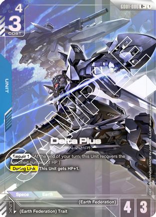Image of Delta Plus (R+) (GD01-006) - Newtype Rising Holofoil