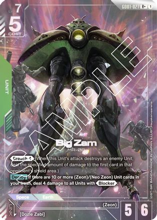 Image of Big Zam (R+) (GD01-027) - Newtype Rising Holofoil