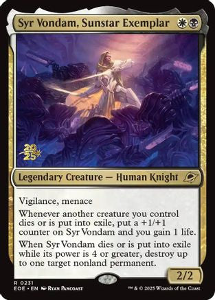 Image of Syr Vondam, Sunstar Exemplar [Edge of Eternities Prerelease Promos]