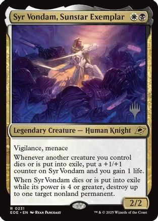 Image of Syr Vondam, Sunstar Exemplar (Promo Pack) [Edge of Eternities Promo Pack]
