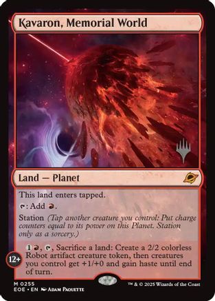Image of Kavaron, Memorial World (Promo Pack) [Edge of Eternities Promo Pack]