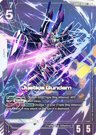 Image of Justice Gundam (LR+) (GD01-066) - Newtype Rising Holofoil