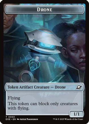 Image of Drone // Lander (0006) Doubled-Sided Token [Edge of Eternities Tokens]
