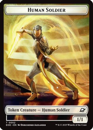 Image of Human Soldier // Lander (0007) Doubled-Sided Token [Edge of Eternities Tokens]