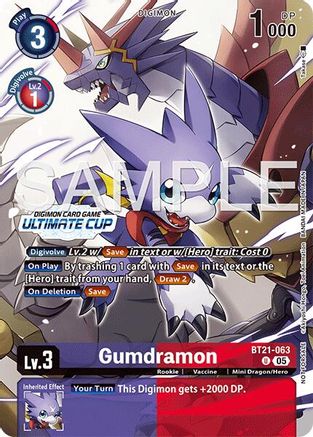 Image of Gumdramon [BT21-063] (Ultimate Cup 25-26 Season 2) [World Convergence]