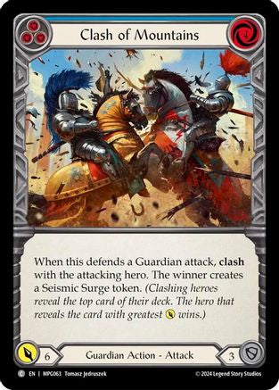 Image of Clash of Mountains (Blue) [MPG063] (Mastery Pack Guardian)  Rainbow Foil