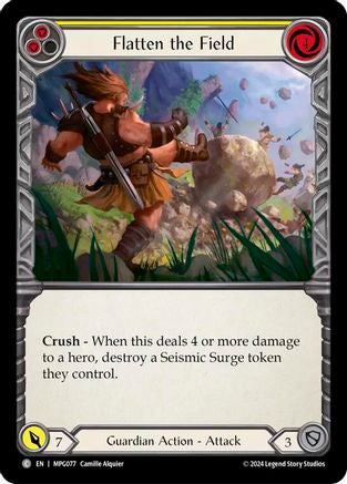 Image of Flatten the Field (Yellow) [MPG077] (Mastery Pack Guardian)  Rainbow Foil