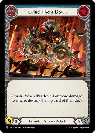Image of Grind Them Down (Blue) [MPG081] (Mastery Pack Guardian)  Rainbow Foil