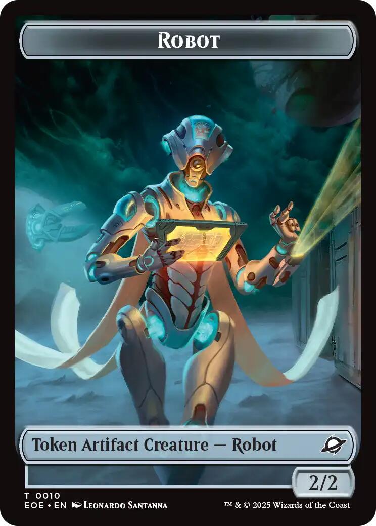 Image of Robot // Lander (0007) Double-Sided Token [Edge of Eternities Tokens]