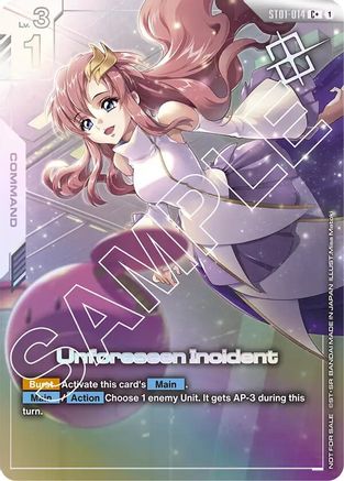 Image of Unforeseen Incident (Store Tournament Winner Pack 01) (ST01-014) - Gundam Promotional Cards Holofoil