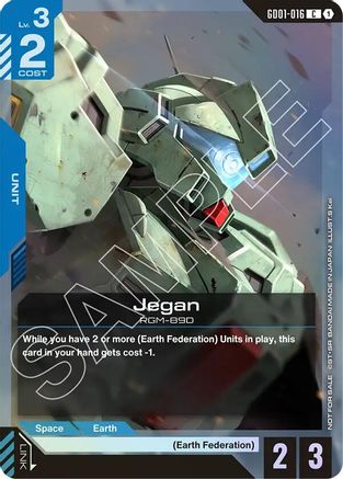 Image of Jegan (Store Tournament Participant Pack 01) (GD01-016) - Gundam Promotional Cards Holofoil