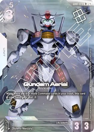 Image of Gundam Aerial (Store Tournament Winner Pack 01) (GD01-070) - Gundam Promotional Cards Holofoil