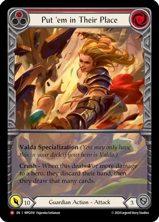 Image of Put 'Em In Their Place (Extended Art) [MPG018] (Mastery Pack Guardian)  Rainbow Foil