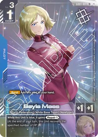 Image of Sayla Mass (Store Tournament Winner Pack 01) (GD01-087) - Gundam Promotional Cards Holofoil
