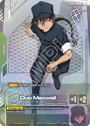 Image of Duo Maxwell (Store Tournament Winner Pack 01) (GD01-090) - Gundam Promotional Cards Holofoil