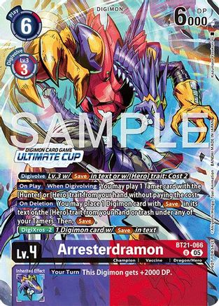 Image of Arresterdramon [BT21-066] (Ultimate Cup 25-26 Season 2) [World Convergence]