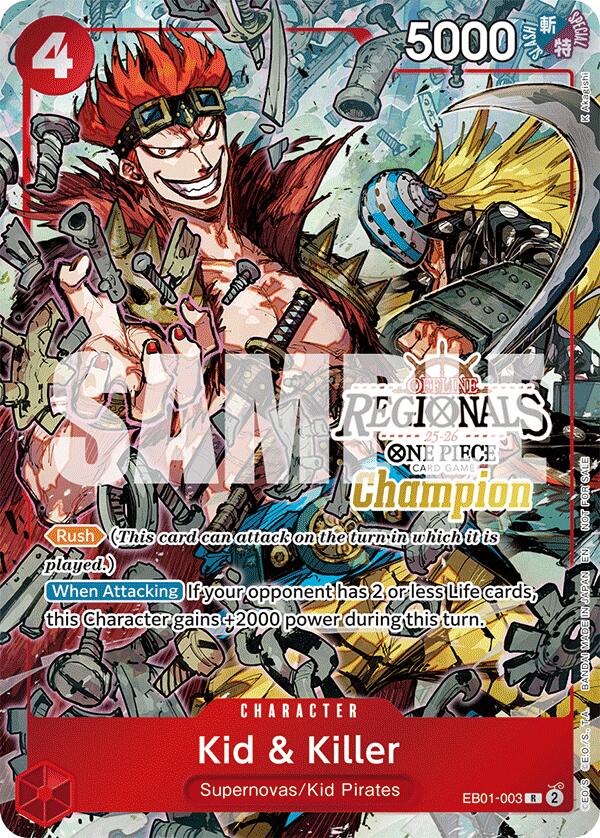 Image of Kid & Killer (Offline Regional Champion Card Set 2025 Vol.2) [One Piece Promotion Cards]