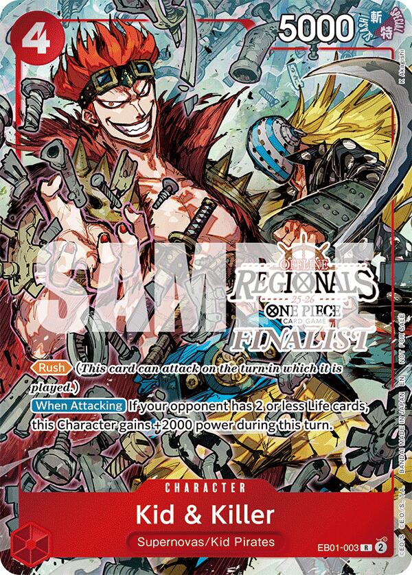 Image of Kid & Killer (Offline Regional Finalist Card Set 2025 Vol.2) [One Piece Promotion Cards]
