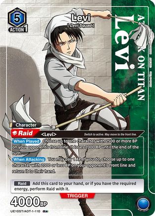 Image of Levi (R*) (UE10ST/AOT-1-110) - UE10ST Attack on Titan Starter Deck Foil