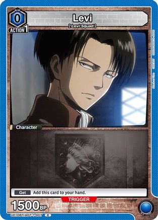 Image of Levi (007) (Box Topper Foil) (UE10BT/AOT-1-007) - UE10BT Attack on Titan Foil