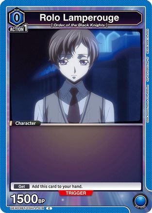Image of Rolo Lamperouge (Box Topper Foil) (UEX03BT/CGH-2-014) - UEX03BT CODE GEASS Lelouch of the Rebellion Vol2 Foil