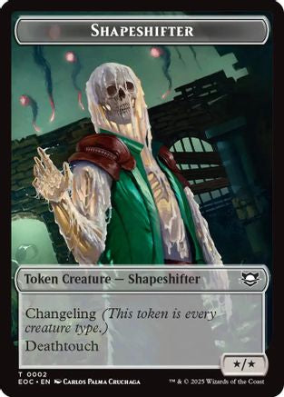 Image of Shapeshifter // Golem (0013) Double-Sided Token [Edge of Eternities Commander Tokens]