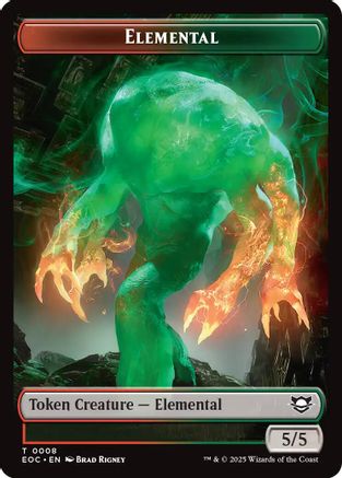 Image of Elemental (0008) // Gnome Double-Sided Token [Edge of Eternities Commander Tokens]