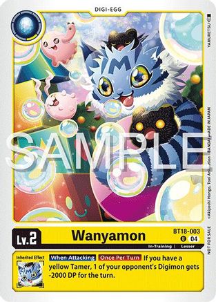 Image of Wanyamon [BT18-003] (Time Stranger Demo Deck) [Digimon Demo Deck Exclusive Cards]