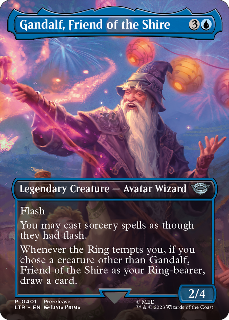 Image of Gandalf, Friend of the Shire (Borderless Alternate Art) [The Lord of the Rings: Tales of Middle-Earth]