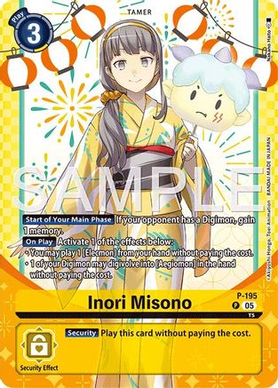 Image of Inori Misono (Premium Heroines Set Ver.2) (P-195) - Digimon Promotion Cards Foil