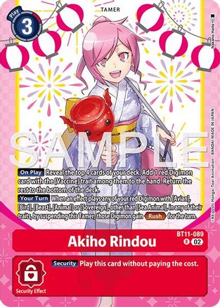 Image of Akiho Rindou (Premium Heroines Set Ver.2) (BT11-089) - Dimensional Phase Foil