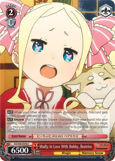 Image of Madly in Love With Bubby, Beatrice (RZ/S68-E046 C) [Re:ZERO Memory Snow]