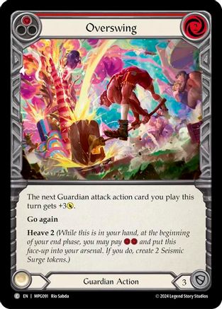 Image of Overswing (Red) [MPG091] (Mastery Pack Guardian)  Rainbow Foil