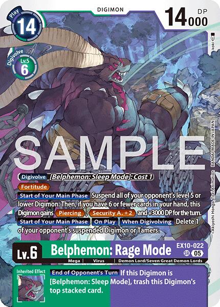 Image of Belphemon: Rage Mode [EX10-022] [Sinister Order]