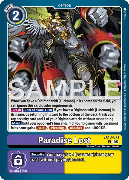 Image of Paradise Lost [EX10-071] [Sinister Order]