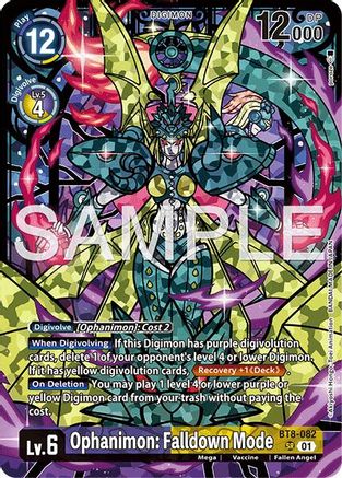 Image of Ophanimon Falldown Mode (Premium Heroines Set Ver.2) (BT8-082) - New Awakening Foil