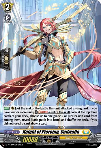 Image of Knight of Piercing, Cadwalla (Foil) (D-PR/891EN) [D Promo Cards]